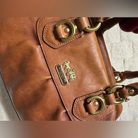 Vintage Coach Tan Leather Satchel - Picture 6 of 12